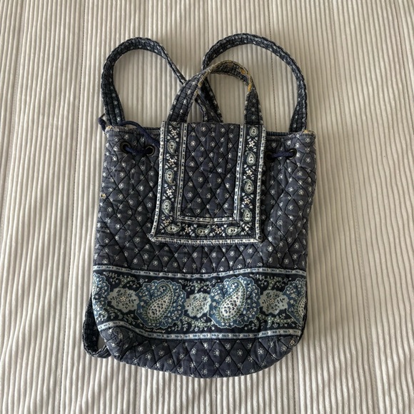 Vera Bradley Handbags - Vera Bradley Quilted Blue Paisley Tote Bag